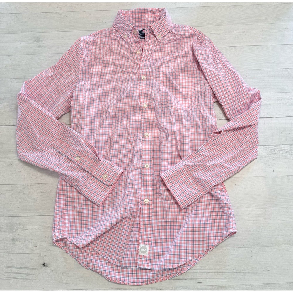 Vineyard Vines Classic Fit Murray Button Down Shirt Mens XS pink blue‎ white
